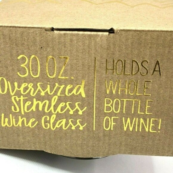 Oversized Stemless Wine Glass 30oz I Only Drink On Days That End In Y New IOB - Picture 6 of 11